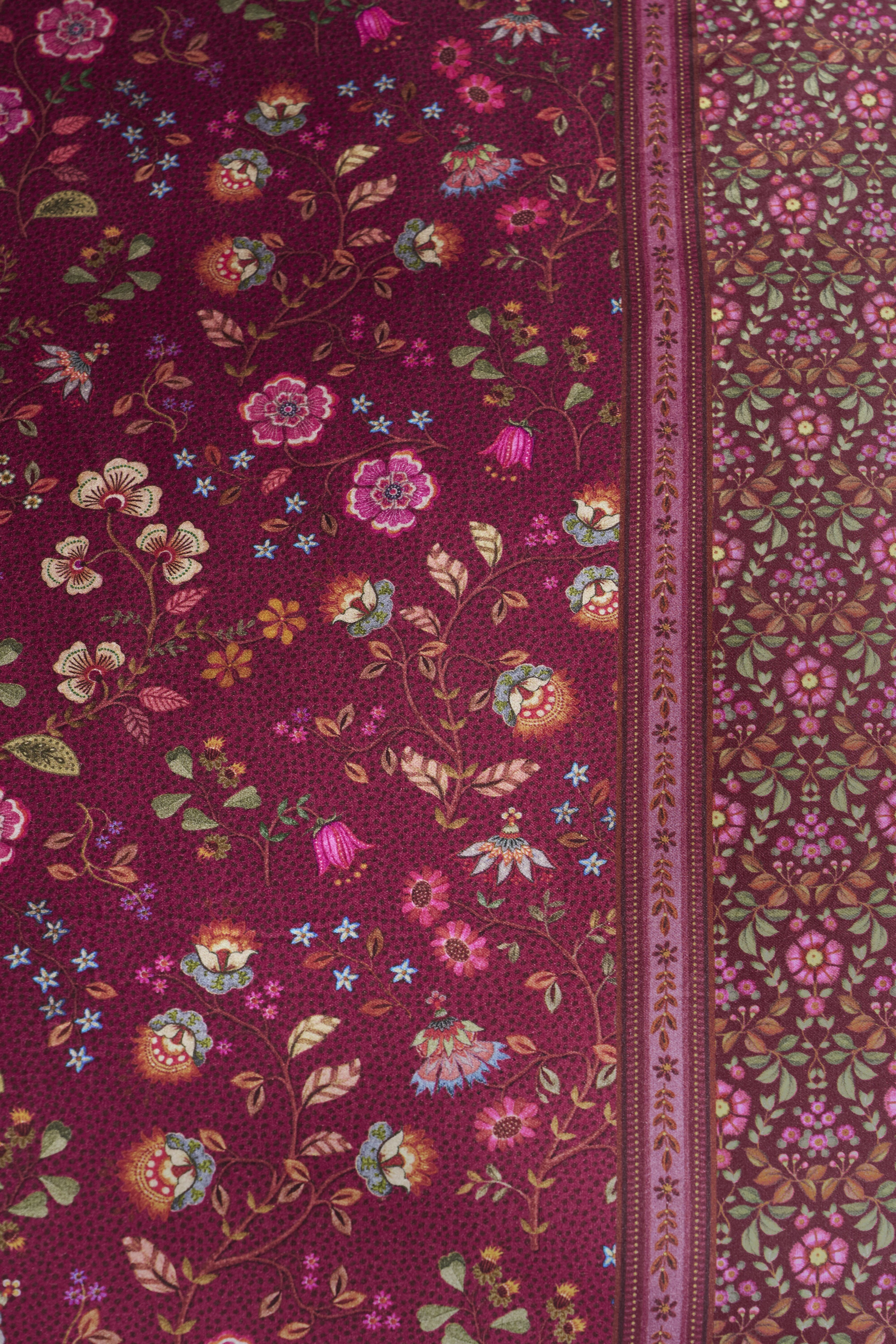 Pip Studio Flora Bangalore Bettwäsche - Dunkelrosa