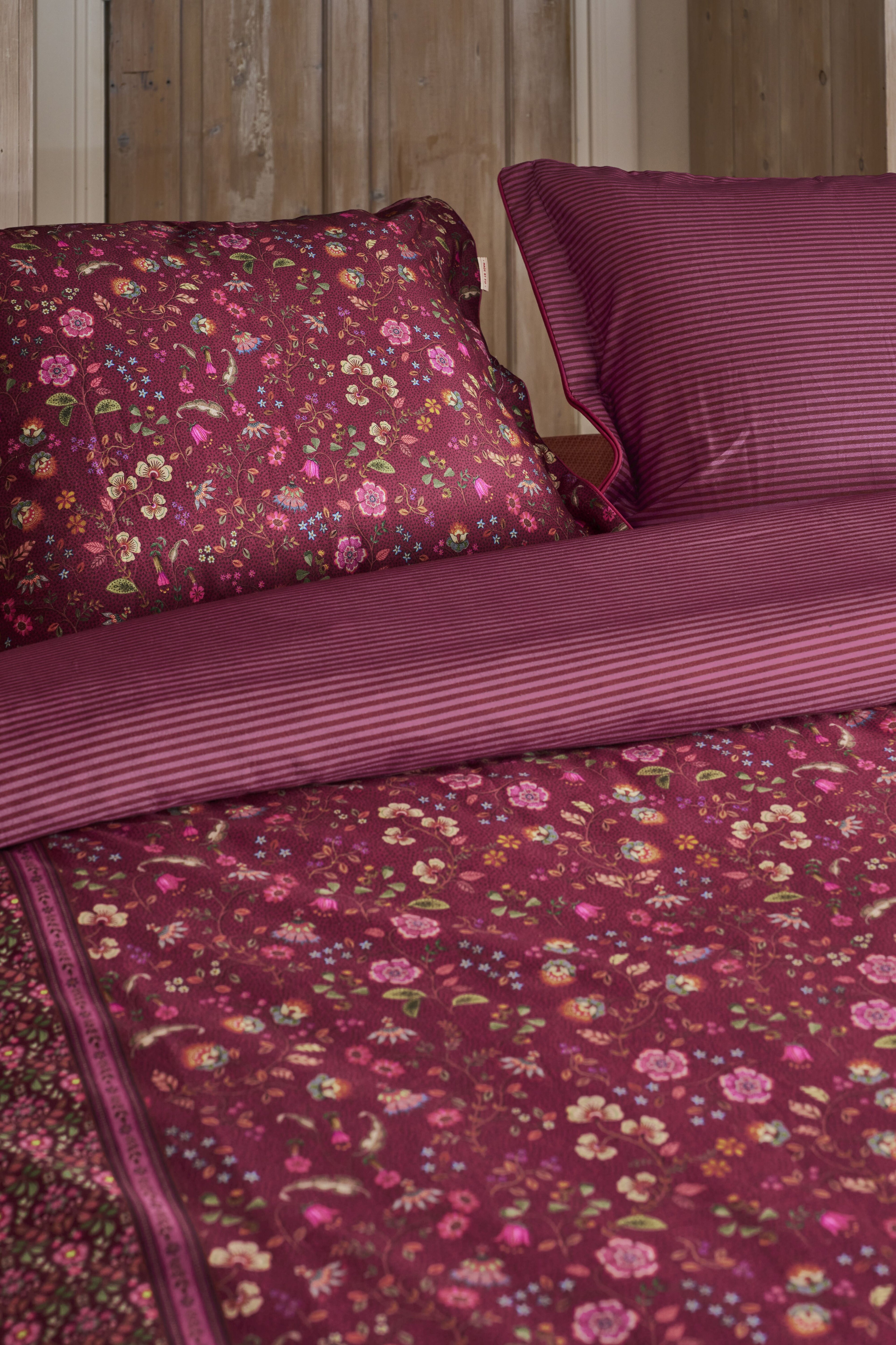 Pip Studio Flora Bangalore Bettwäsche - Dunkelrosa