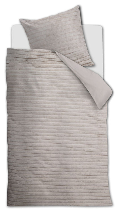 Rivièra Maison Furry Stripes Bettwäsche - Cremefarben
