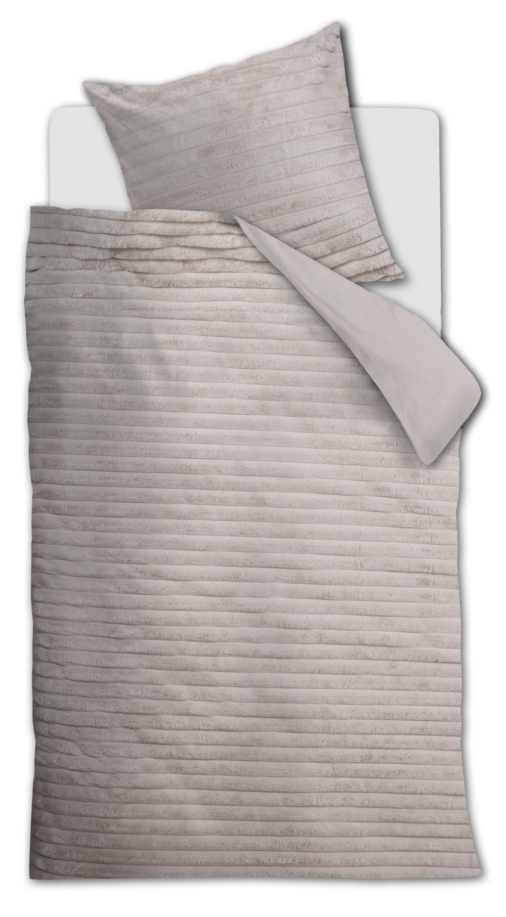 Rivièra Maison Furry Stripes Bettwäsche - Cremefarben
