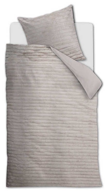 Rivièra Maison Furry Stripes Bettwäsche - Cremefarben