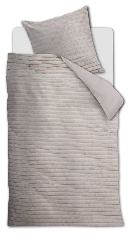 Rivièra Maison Furry Stripes Bettwäsche - Cremefarben