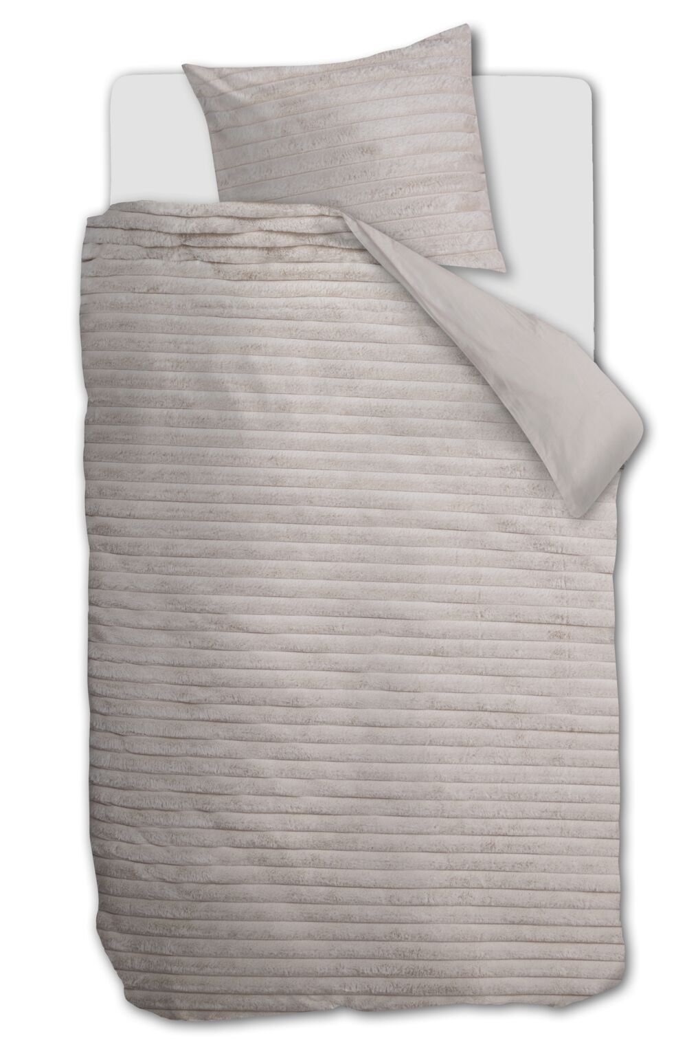Rivièra Maison Furry Stripes Bettwäsche - Cremefarben