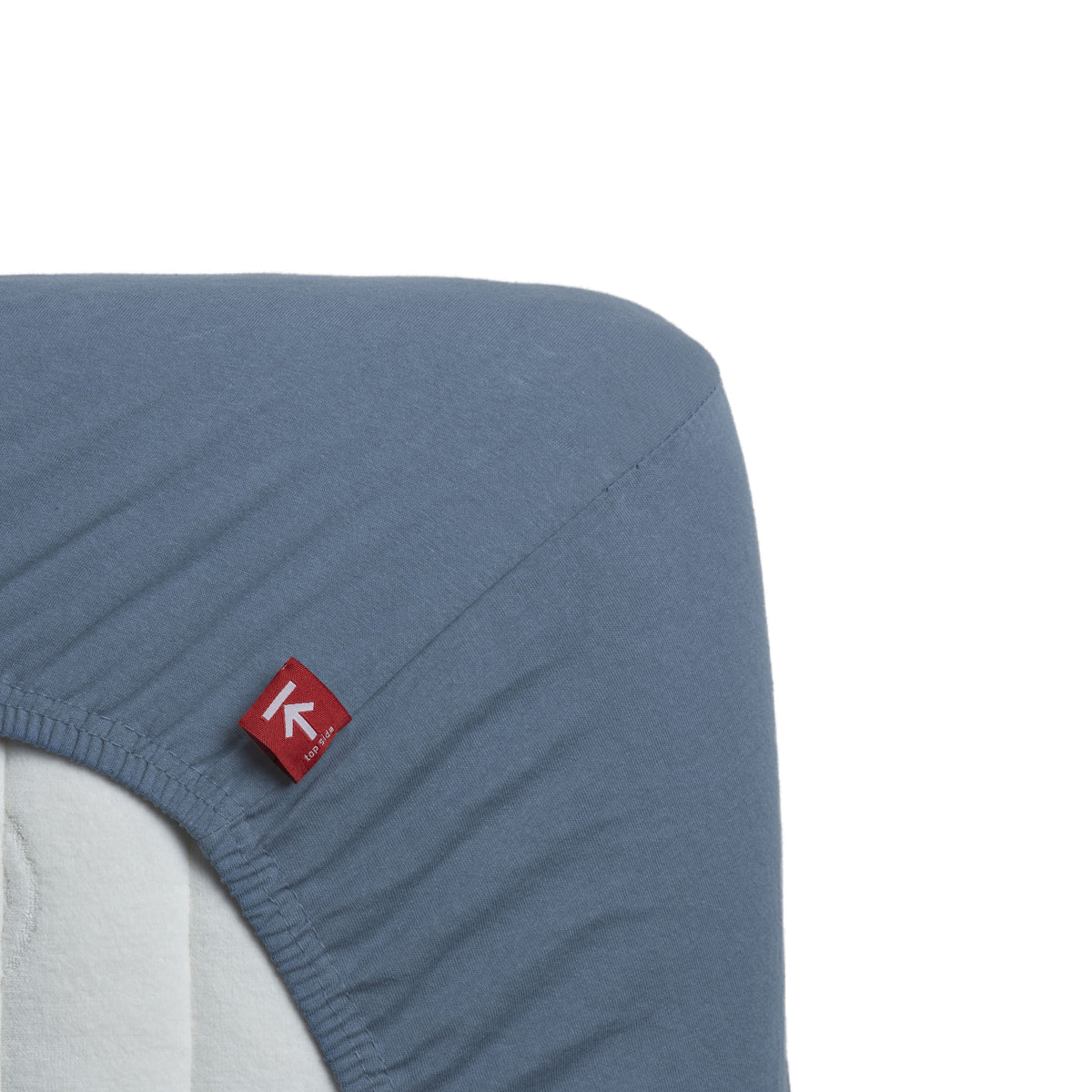 Blauw Topper Spannbettlaken - Baumwolle - Blau