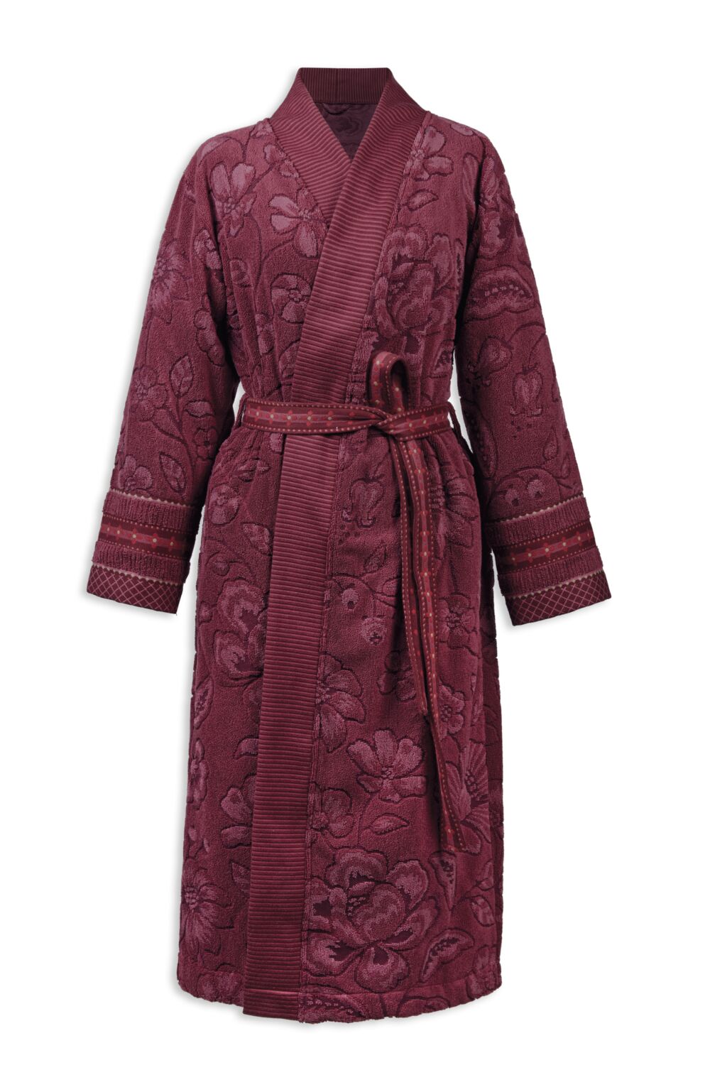 Pip Studio Jasmin Jacquard Frottier - Dunkelrosa