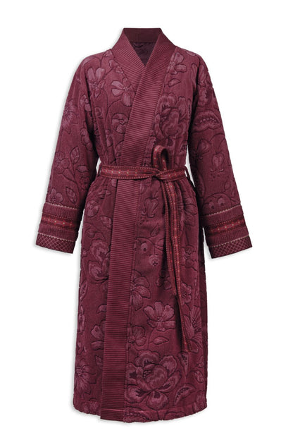 Pip Studio Jasmin Jacquard Frottier - Dunkelrosa
