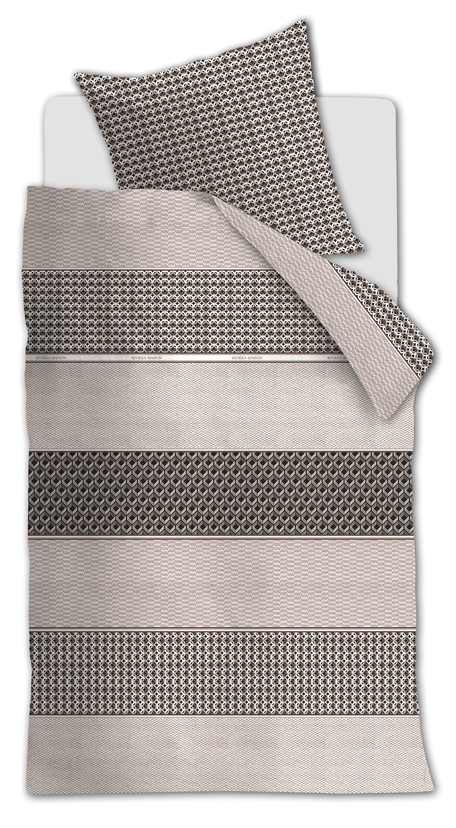 Rivièra Maison Lawrence Bettwäsche - Braun