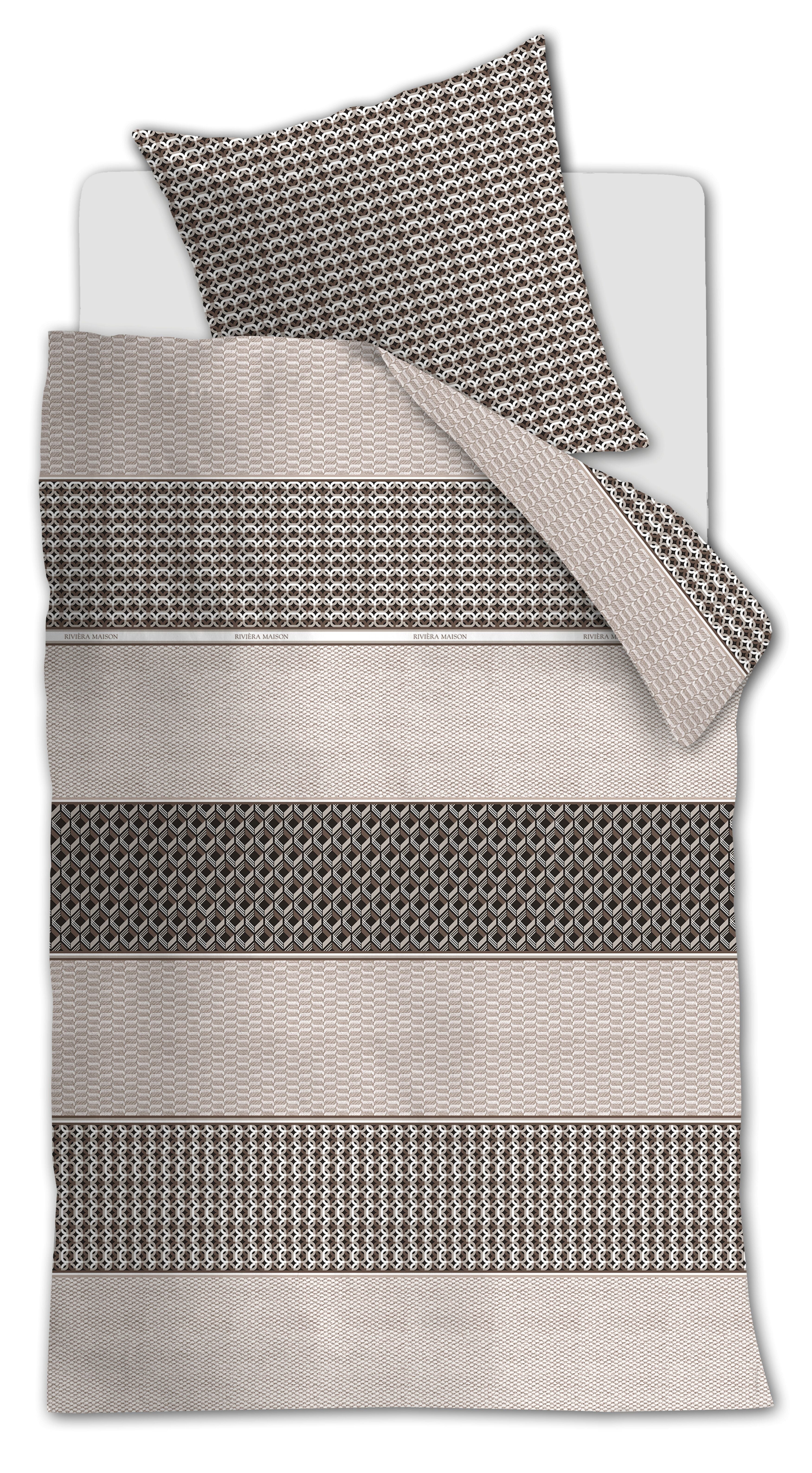 Rivièra Maison Lawrence Bettwäsche - Braun
