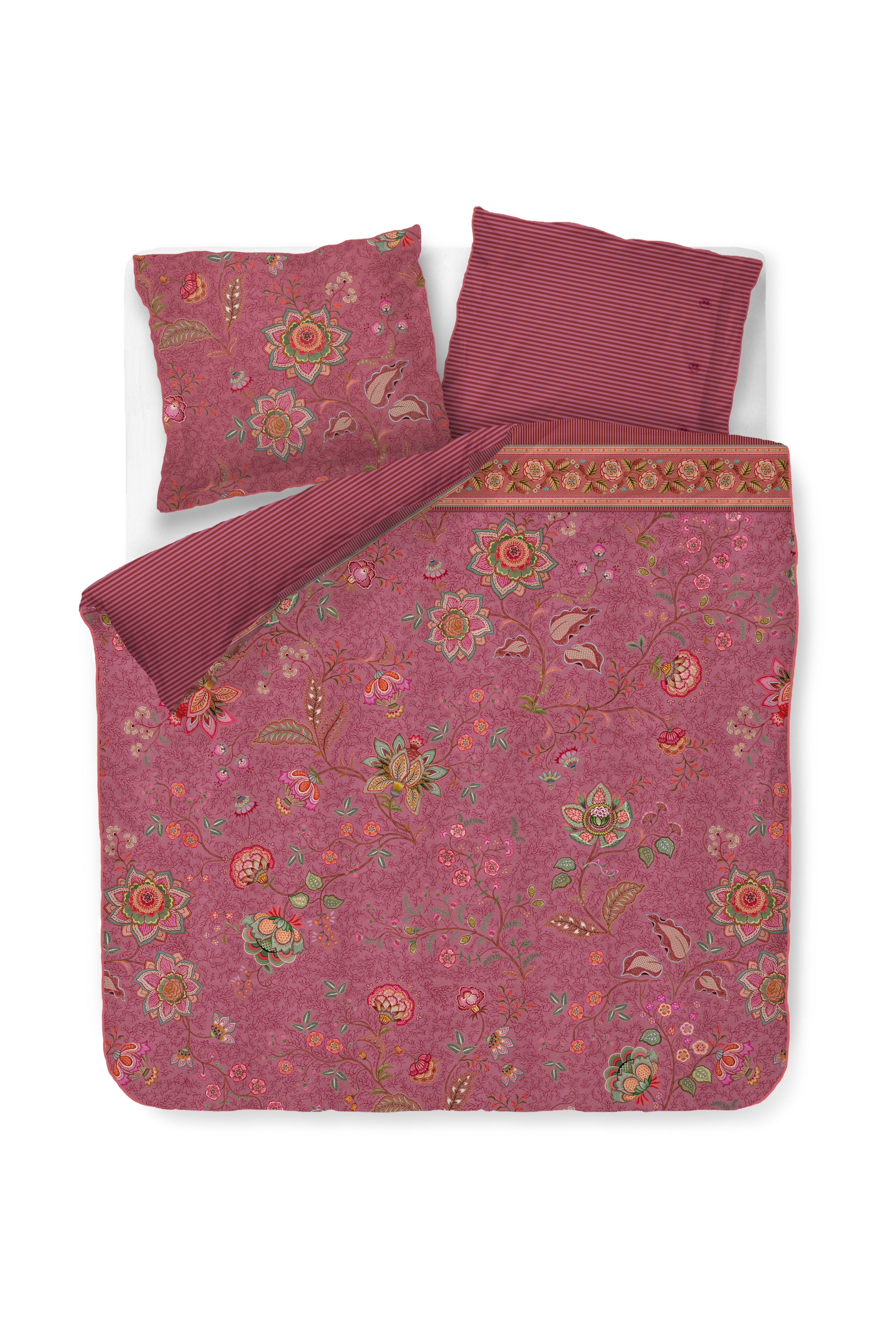 Pip Studio Mumbai Evening Bettwäsche - Dunkelrosa