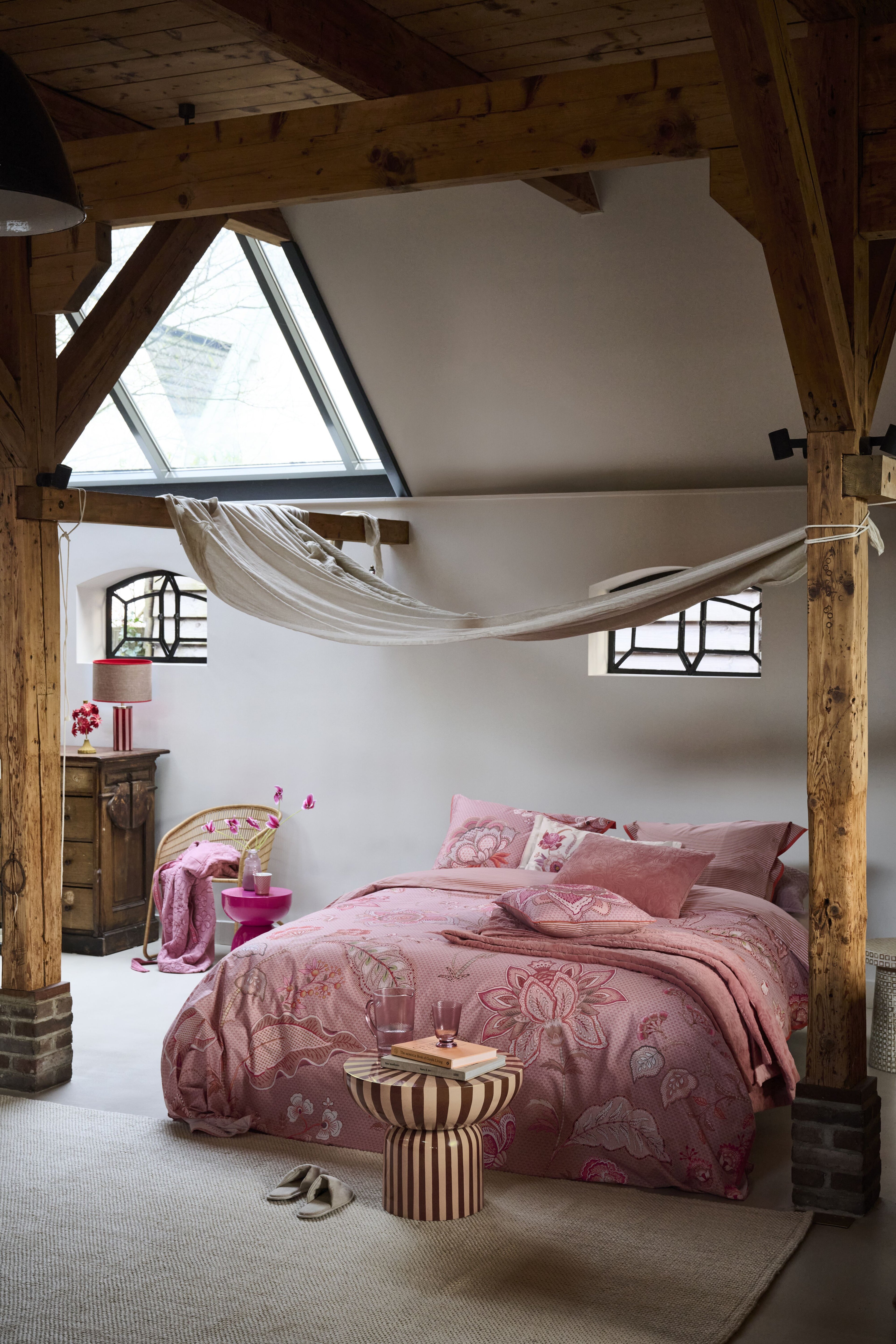 Pip Studio Mumbai Night Bettwäsche - Rosa