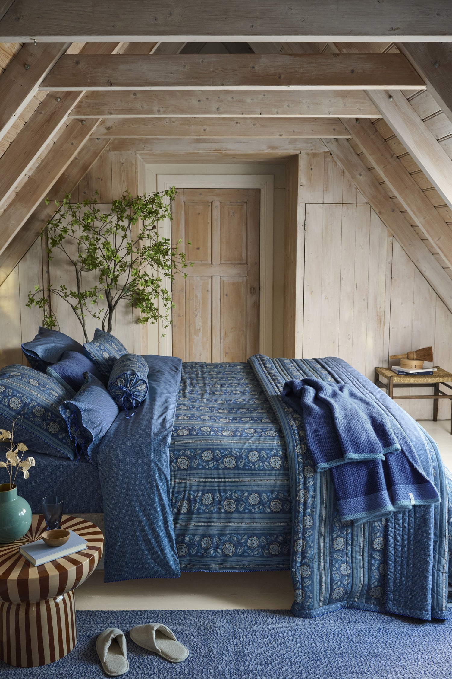 Pip Studio Rosa Rani Bettwäsche - Dunkelblau