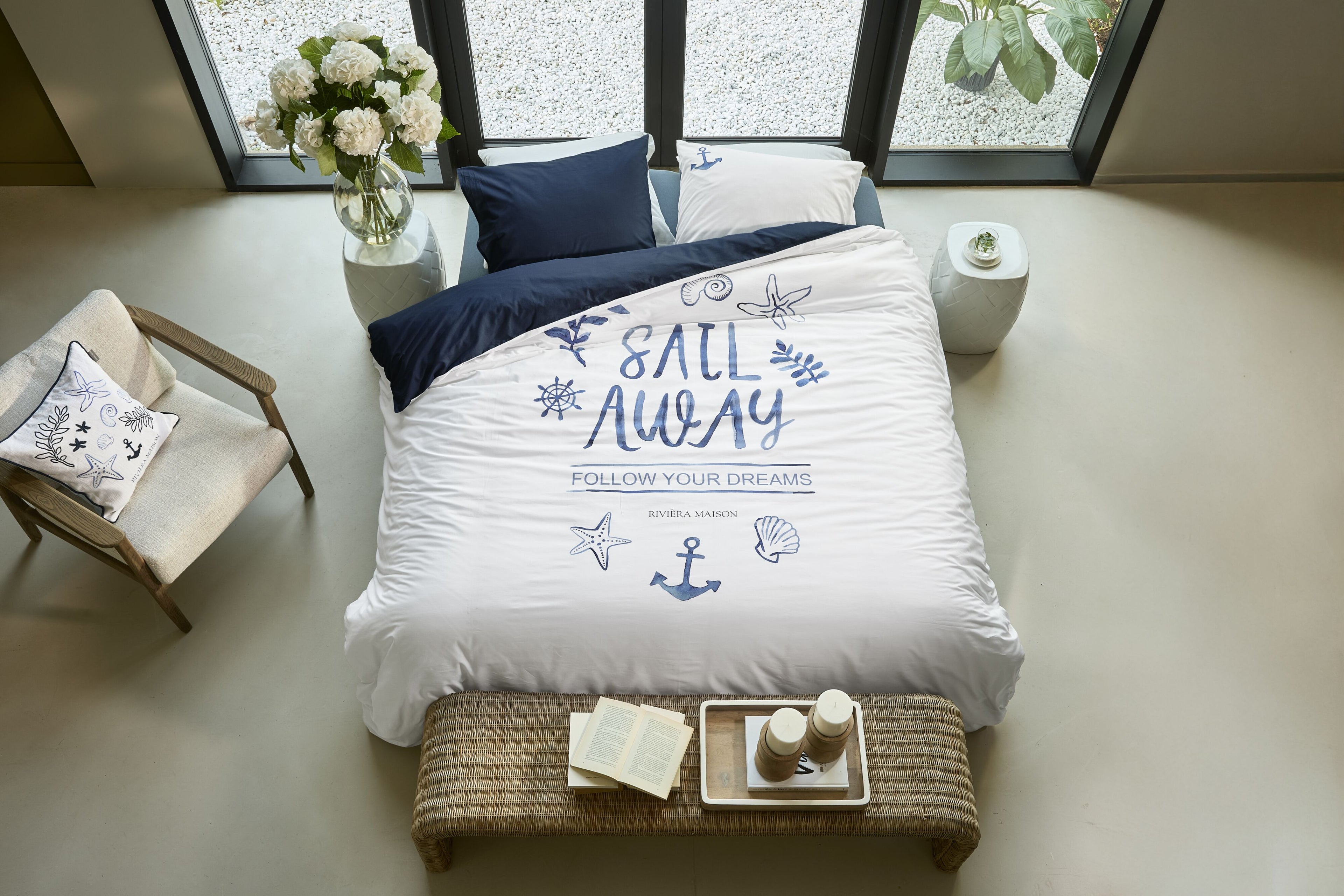 Rivièra Maison Sail Away Kissen - Blau