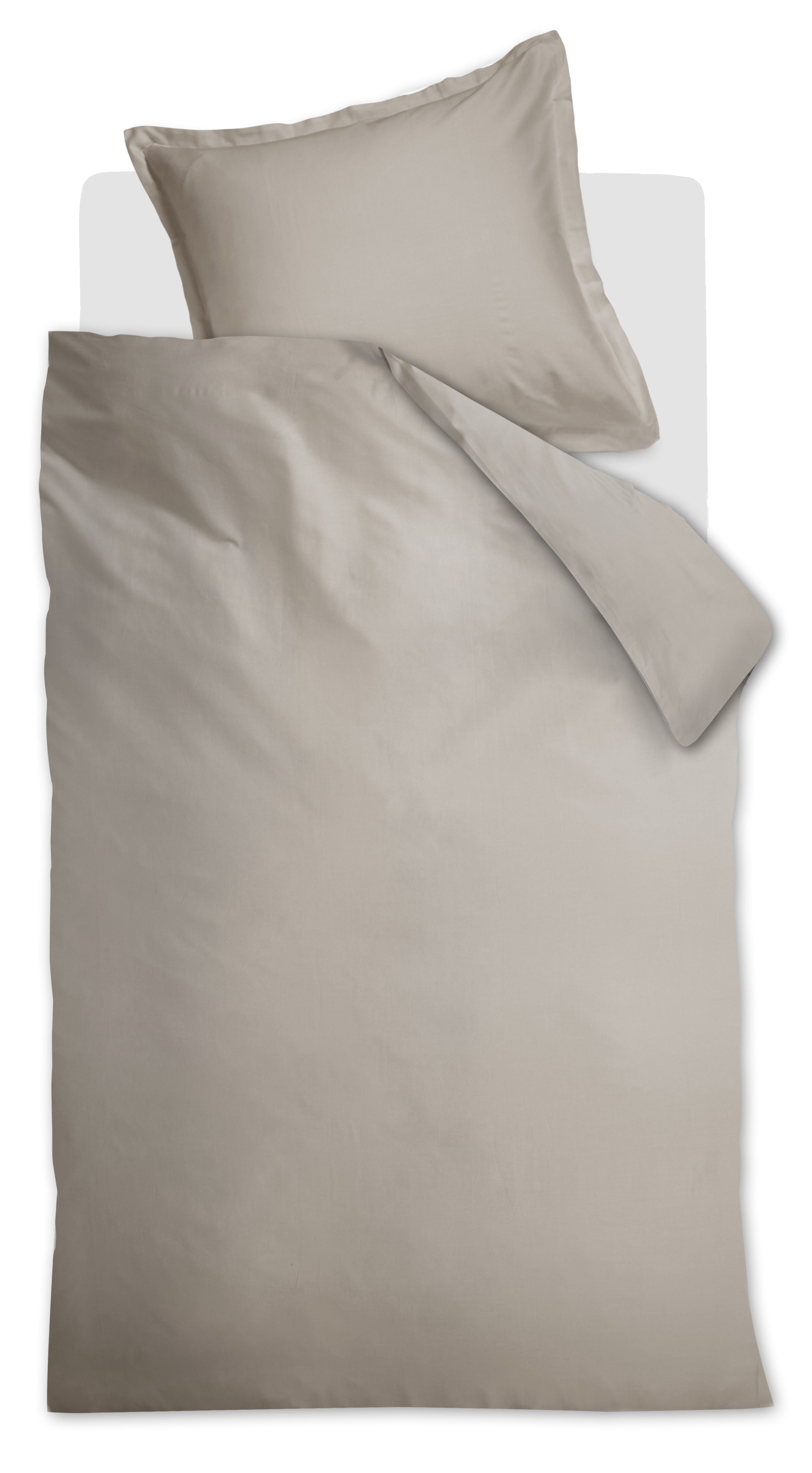Ambiante Satin Uni Bettwäsche - Sand