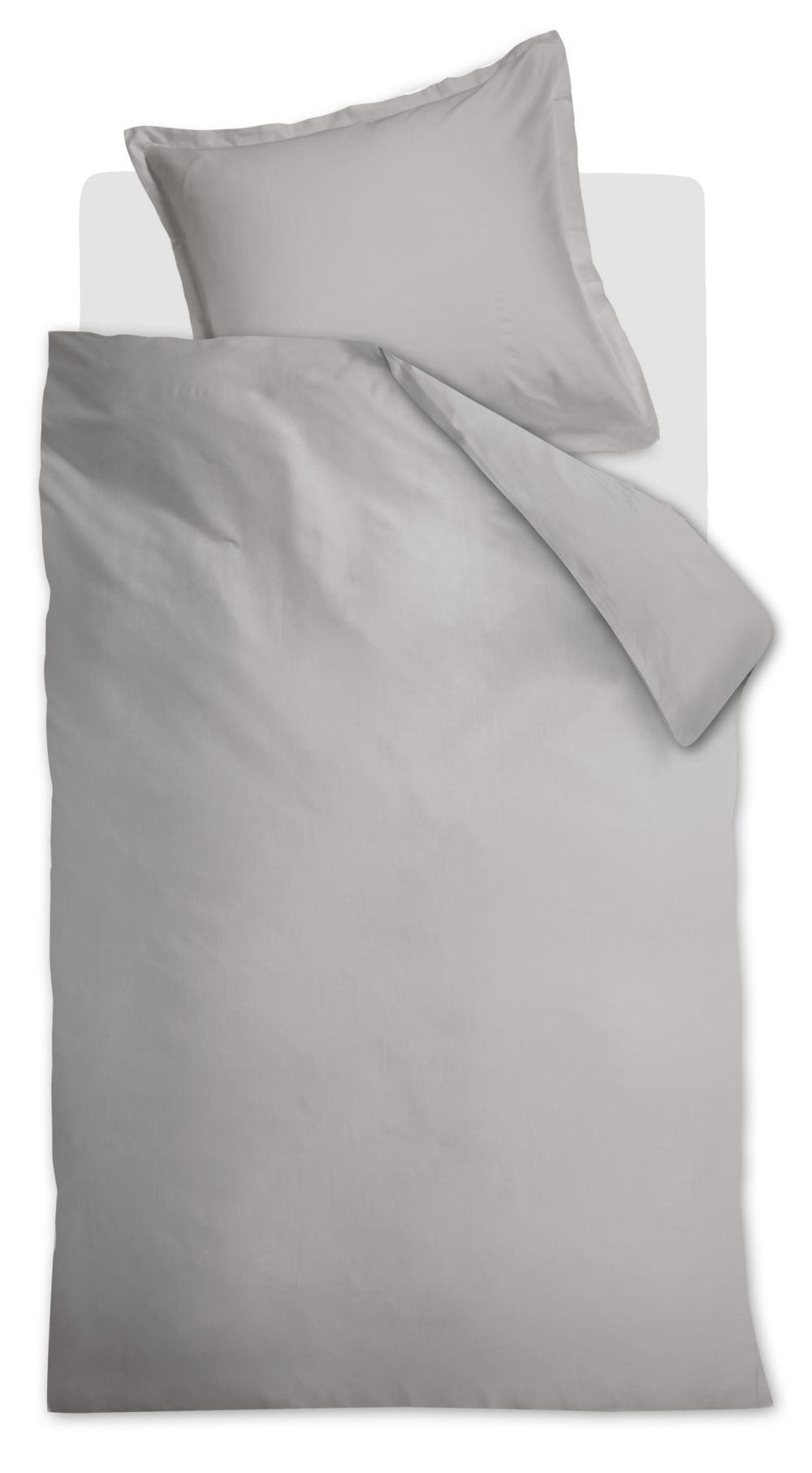 Ambiante Satin Uni Bettwäsche - Grau