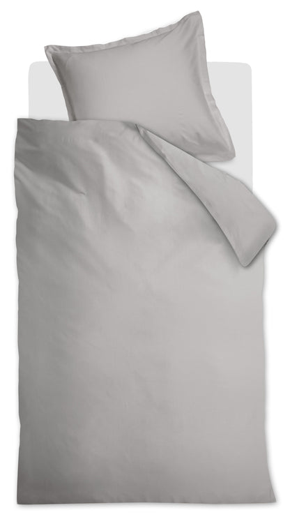 Ambiante Satin Uni Bettwäsche - Grau