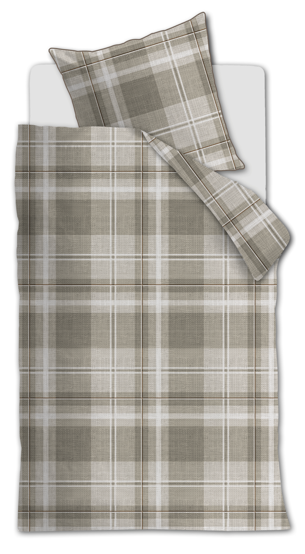 Rivièra Maison Tartan Check Bettwäsche - Sand