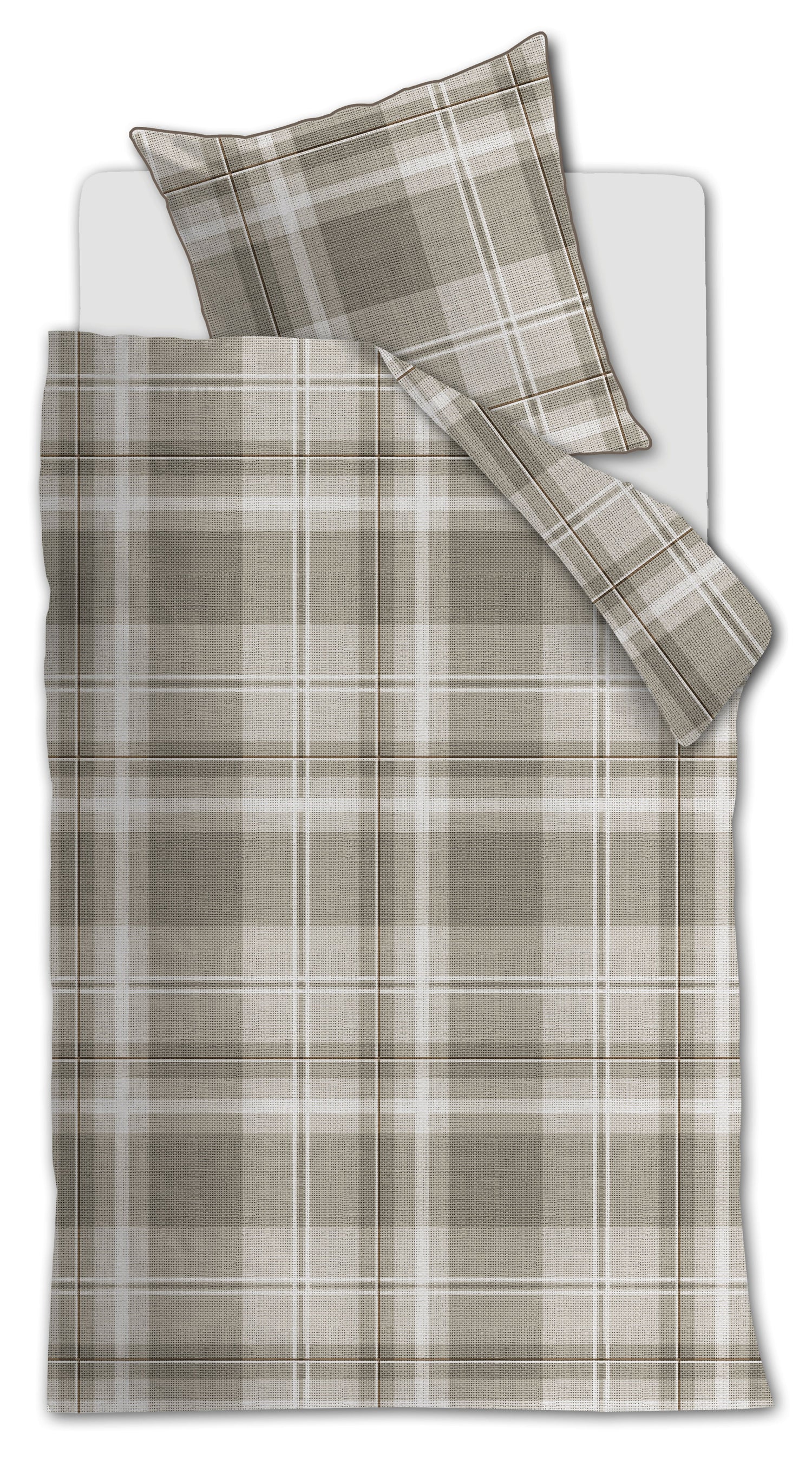 Rivièra Maison Tartan Check Bettwäsche - Sand