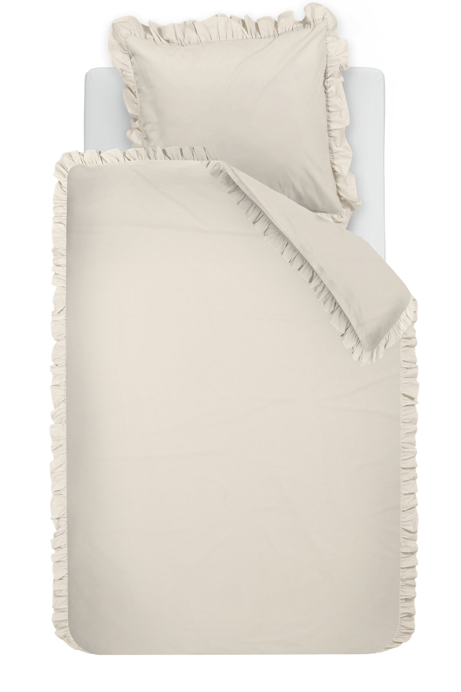 Ambiante Uni Ruffle Bettwäsche - Sand