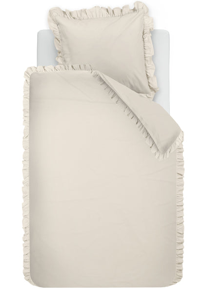 Ambiante Uni Ruffle Bettwäsche - Sand